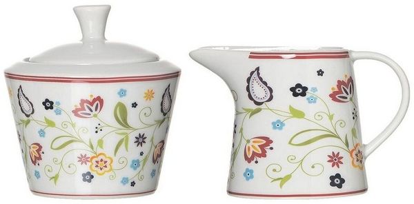 Ritzenhoff & Breker Milch- und Zuckerset Shanti (2-tlg), Porzellan, 160 ml, spülmaschinengeeignet
