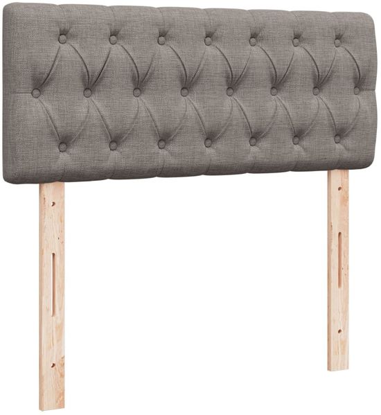 vidaXL Boxspringbett mit Matratze Taupe 120x200 cm Stoff 3288166 Bild 7