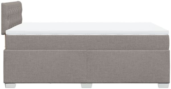 vidaXL Boxspringbett mit Matratze Taupe 120x200 cm Stoff 3288166 Bild 11