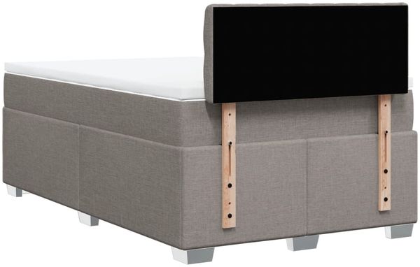 vidaXL Boxspringbett mit Matratze Taupe 120x200 cm Stoff 3288166 Bild 12