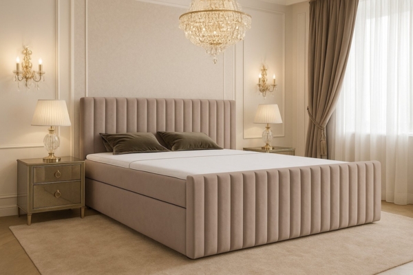 B&B Home Boxspringbett Boxbett Benito (H3 Matratze Bonellfederung, Kopfteil, Bettkasten und Topper) Bild 5