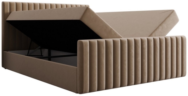 B&B Home Boxspringbett Boxbett Benito (H3 Matratze Bonellfederung, Kopfteil, Bettkasten und Topper) Bild 2