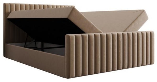 B&B Home Boxspringbett Boxbett Benito (H3 Matratze Bonellfederung, Kopfteil, Bettkasten und Topper) Bild 4