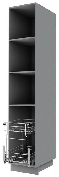 Apothekerschrank KVANTUM mit Auszug 40cm Korpus- & FrontFarbe: dust grey matt / grau (Q-2D14K/40/kargo)