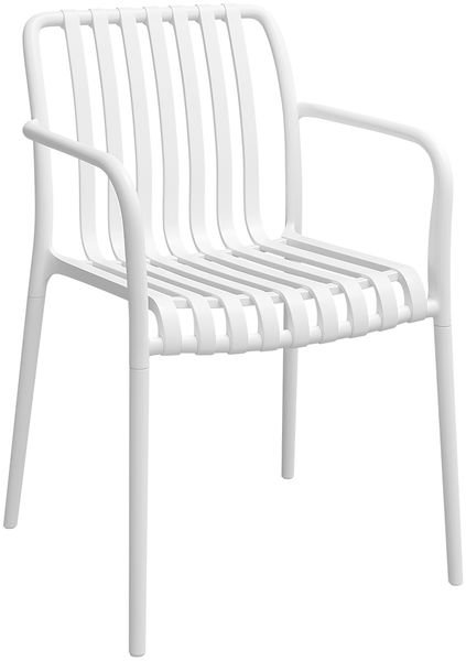 STEELSØN 'Pincoya' Gartenstuhl, weiß, Kunststoff, wetterfest und UV-beständig, Balkonstuhl stapelbar, bis 120 kg belastbar, 2er Set Bild 10