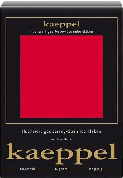 Kaeppel Spannbettlaken Single Jersey Mako Elasthan, Jersey-Elasthan, Gummizug: rundum, (1 Stück), aus 97% Baumwolle und 3% Elasthan