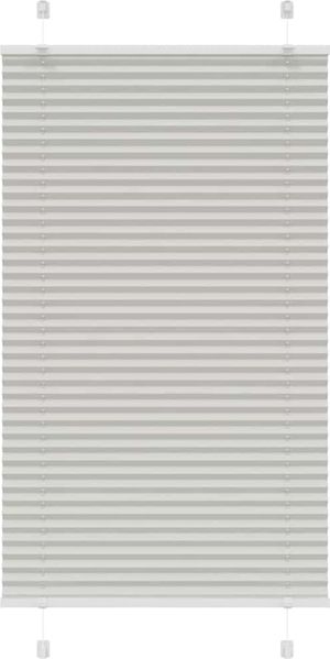 vidaXL Plissee Hellgrau 80x150 cm Stoffbreite 79,4 cm Polyester 4015343