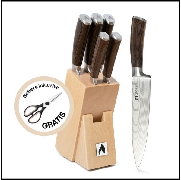LIVINA HOME Messer-Set Set Kochmesser, Messerset - 5-tlg. Küchenmesser Set (6-tlg), als 5er oder 6er-Set erhältlich, Geschenkbox, Oster Deal Sale!