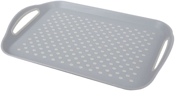 Kunststoff Tablett Serviertablett Rutschfest Frühstückstablett Servierhilfe Multitablett Transporttablett