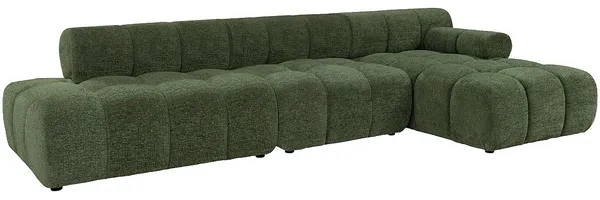 Vente-unique - FACIVIL Sofa Stoff Grün - B 156 cm x H 70 cm x L 313 cm