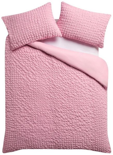 Next Bett-Set Superweiche Bettgarnitur mit Mini-Seersuckermuster, Bezug: Polyester (recycelt)