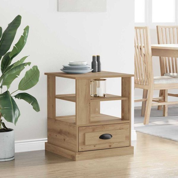 vidaXL Nachttisch Artisan-Eiche 50 x 50 x 60 cm Holzwerkstoff 881409
