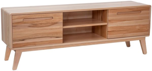 Medienschrank TV-Schrank Fernsehschrank mit 2 Türen aus Rotbuche V-90.51-12