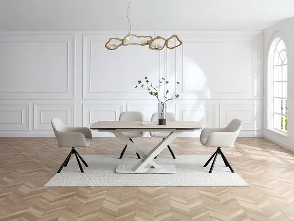 Vente-unique - MALATA Esstisch KeramikGlas Beige - B 90 cm x H 76 cm x L 220 cm260 cm180 cm