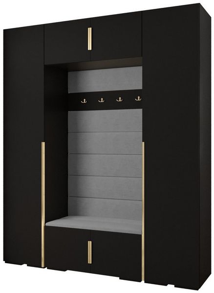 ABIKS MÖBEL Kompaktgarderobe INOVA 1 SATZ 13 Möbelset, Garderobe mit Kleiderstange und Regalen