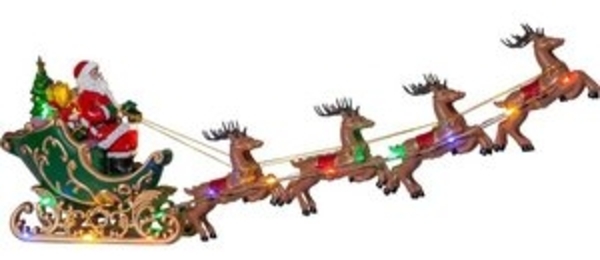 LED-Weihnachtsszene "Deerville", Santa ,Schlitten, Bild 6