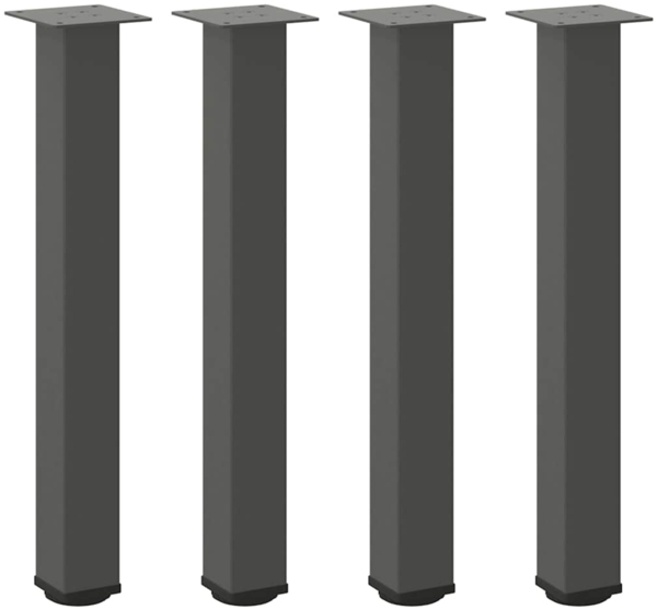 vidaXL Konsolentischbeine 4 Stk. Anthrazit 72-74 cm Stahl 4012470