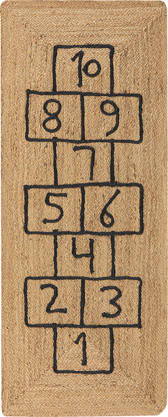 Kinderteppich TAVASA Naturfarben 150x60 cm Jute