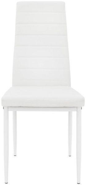 ML-DESIGN Polsterstuhl 4er Set Esszimmerstühle Küchenstühle mit Rückenlehne, Wohnzimmerstuhl (4 St), Ergonomischer Esstischstuhl mit Metallbeinen bis 120kg Kunstleder Weiß