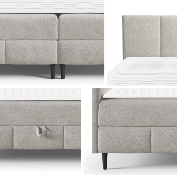 Boxspringbett Briheg 2 (Farbe: Coral 60, Größe: 120 x 200) Bild 4