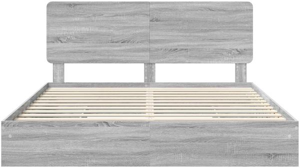 vidaXL Aufbewahrungsbett Graues Sonoma 200 x 200 cm Holzwerkstoff 3412656 Bild 8
