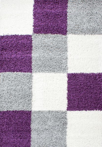 Hochflor Teppich Lux Läufer - 80x150 cm - Violett