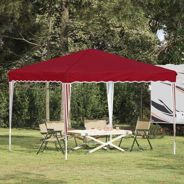 vidaXL Pop-up Partyzelt 288 x 288 x 245 cm Bordeauxrot Oxford-Stoff 42019752