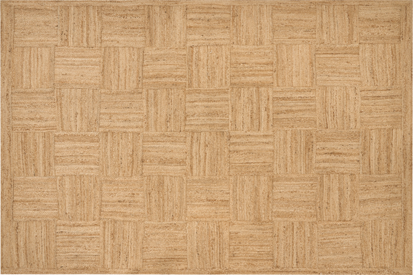 Teppich Jute beige 200 x 300 cm geometrisches Muster Kurzflor ESENTEPE