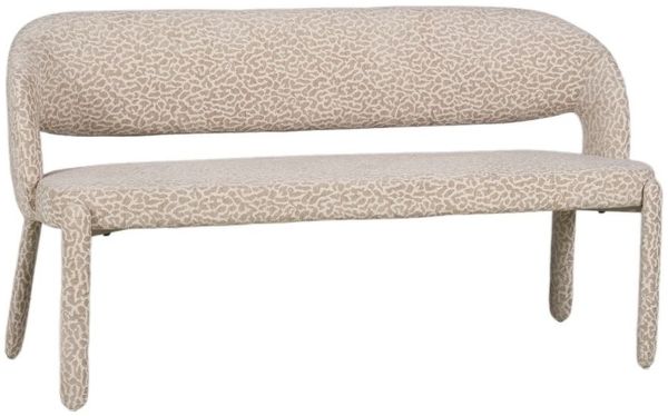 Bronx71 Esszimmerbank Leo taupe Leo-Print 160 cm