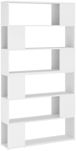 Bücherregal | Standregal Raumteiler Weiß 100x24x188 cm