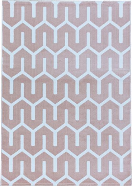 Kurzflor Teppich Clara rechteckig - 200x290 cm - Pink