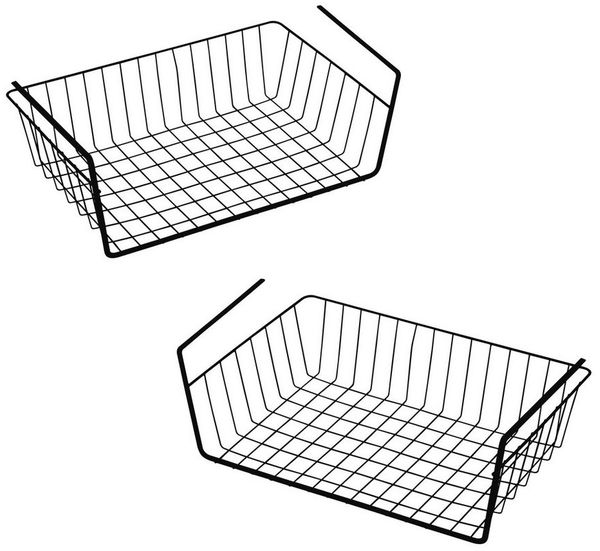Spetebo Regalkorb Unterregal Hängekorb (Set, 1 St, 2er Set), zum Anbringen an Schrankfächern