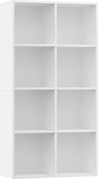 vidaXL Bücherregal/Sideboard Weiß 66×30×130 cm Holzwerkstoff 800153 Bild 2