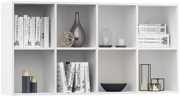 vidaXL Bücherregal/Sideboard Weiß 66×30×130 cm Holzwerkstoff 800153 Bild 7