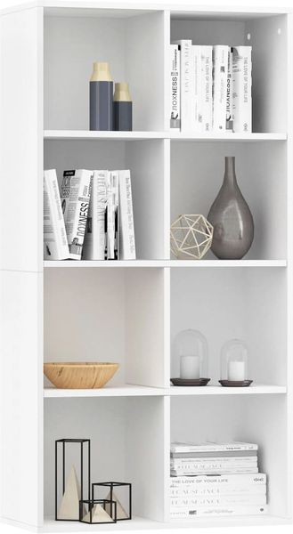 vidaXL Bücherregal/Sideboard Weiß 66×30×130 cm Holzwerkstoff 800153 Bild 3