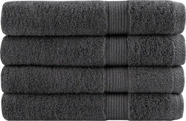 vidaXL Premium Saunatücher SOLUND 4 Stk. Anthrazit 80x200 cm 600 g/m² 137169