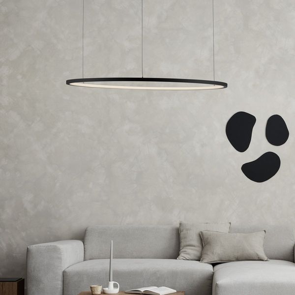 Nova Luce 9345605 TARQUIN LED Pendelleuchte 80cm 3000K Schwarz dimmbar