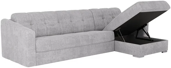 Vente-unique - DARIELO Sofa Stoff Grau - B 223 cm152 cm x H 85 cm x L 295 cm Bild 6
