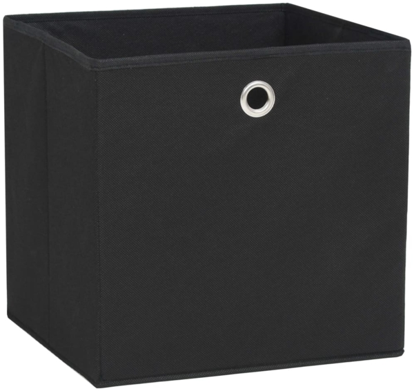 vidaXL Aufbewahrungsboxen 10 Stk. Vliesstoff 28x28x28 cm Schwarz 325189