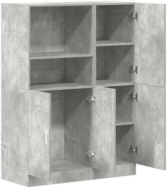vidaXL 2-tlg. Küchenschrank-Set Betongrau Holzwerkstoff 3324145 Bild 4