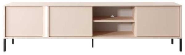 Lowboard TV-Unterschrank Dast 203x39,5x53cm beige 3-türig