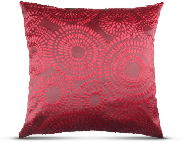 Kissenhülle 40x40 mit verd. Reißverschluss, ( Rot ) Kissenbezug Punkte, Dekorative Kissenbezüge, weicher Bezug für Kissen