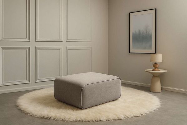Home affaire Polsterhocker Noord 92/66 cm, mit Kedernaht, schöne Serienergänzung