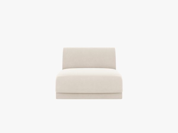 Micadoni Modul Armlos Miley Samtstoff Bluvel Helles Beige