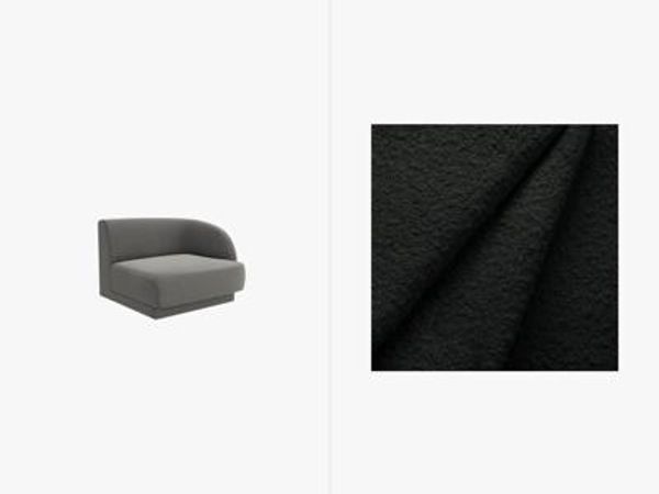 Micadoni Eckmodul Miley 1-Sitzer Rechts Boucle Baloo Schwarz