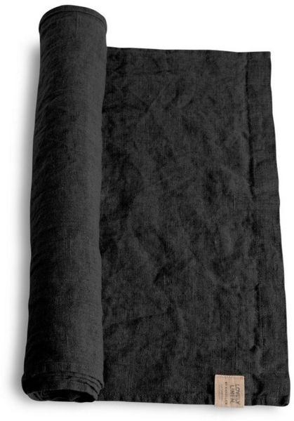 Lovely Linen Tischläufer Linen Lovely Tischläufer Leinen dark grey 47 x 150 cm, LOVELY 47X150 DARK GREY L40xB23xH0,5CM