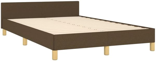 Bettgestell mit Kopfteil Dunkelbraun 120x200 cm Stoff [3124963] Bild 5