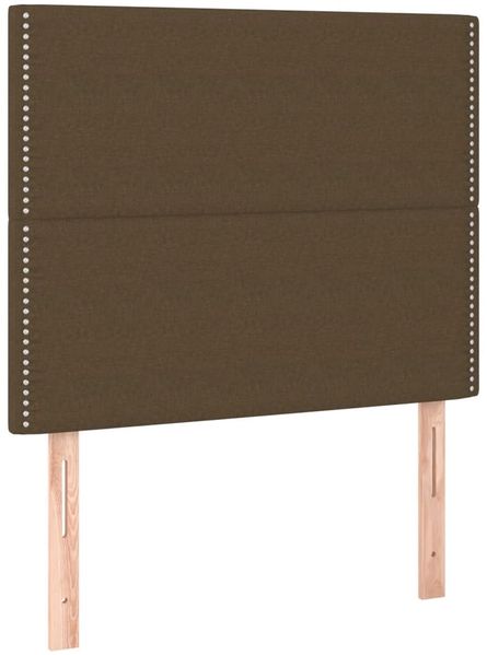 Bettgestell mit Kopfteil Dunkelbraun 120x200 cm Stoff [3124963] Bild 9