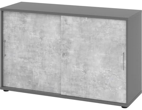 mcbuero. de Schiebetürschrank Derie 9 2 OH BxTxH 120x40x74,8cm Griff BS