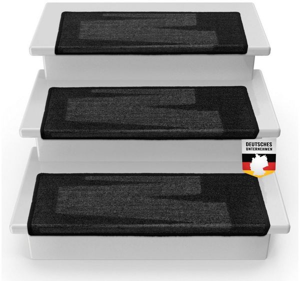 Floordirekt Stufenmatte Via Veneto, Erhältlich in vielen Farben & Größen, Treppenschutz, Halbrund, Höhe: 8,5 mm